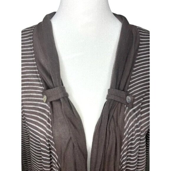 Anthropologie Splendid Womens Striped Flyaway Open Front Cardigan X-Large - Picture 10 of 12